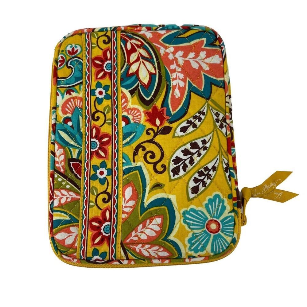 Vera Bradley Tablet Case Provencal Yellow Paisley Zip Around 8.5 x 6.5 E-Reader
